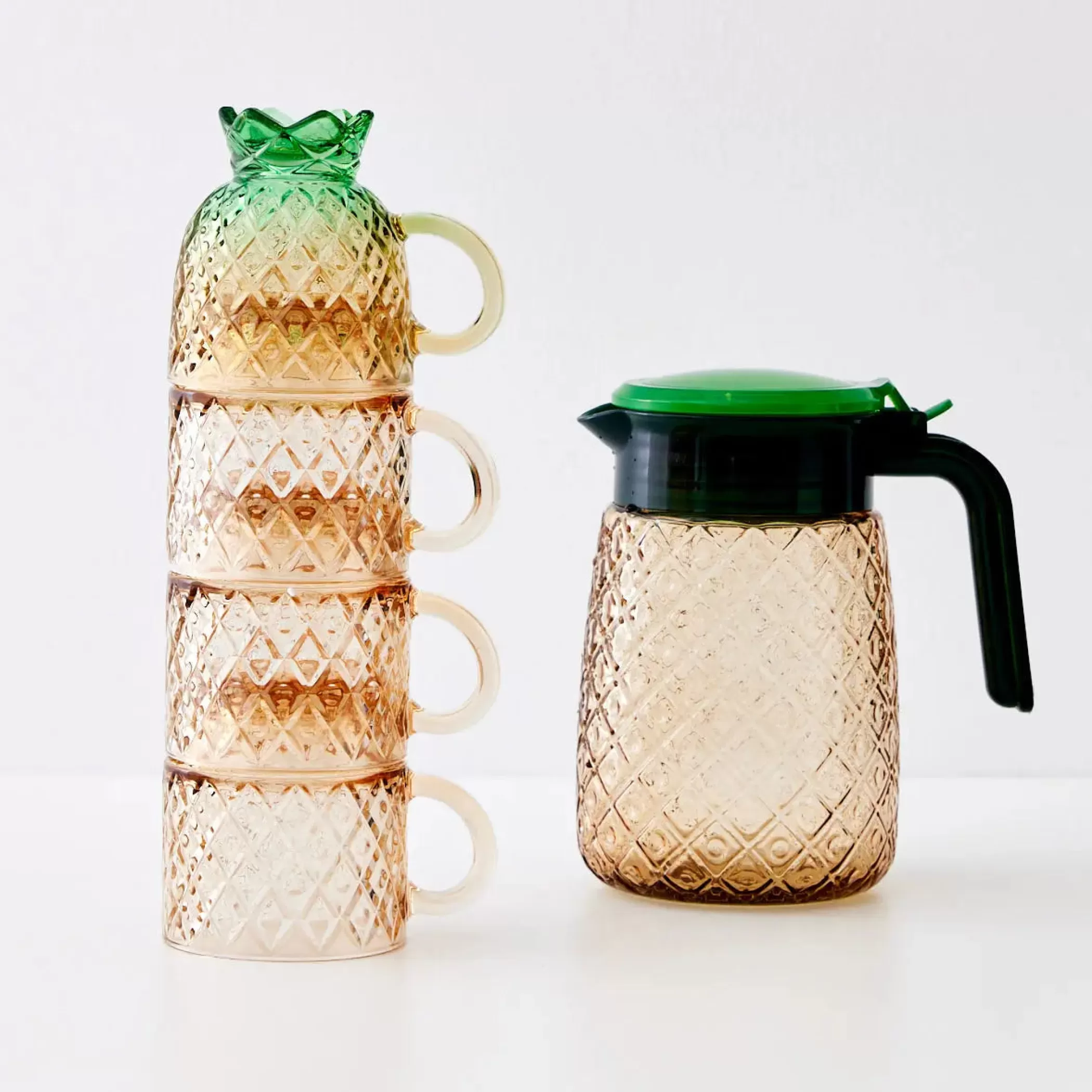 Drink & Barware | GigiandTom Fineapple Glass Carafe & Tumbler Set