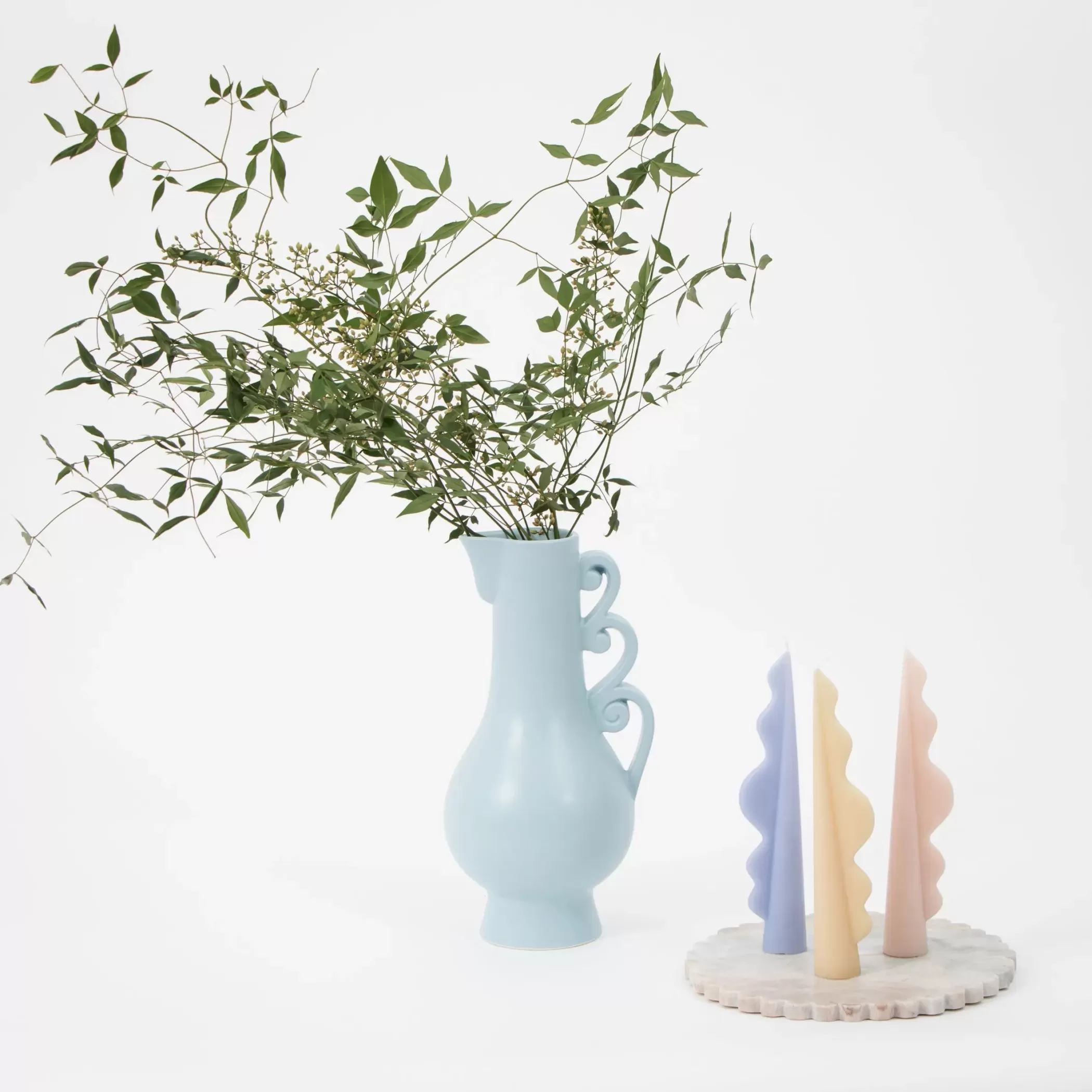 Candles & Candle Holders | GigiandTom Romantic Wave Pillar Candle Assorted 3 Pack Pastels